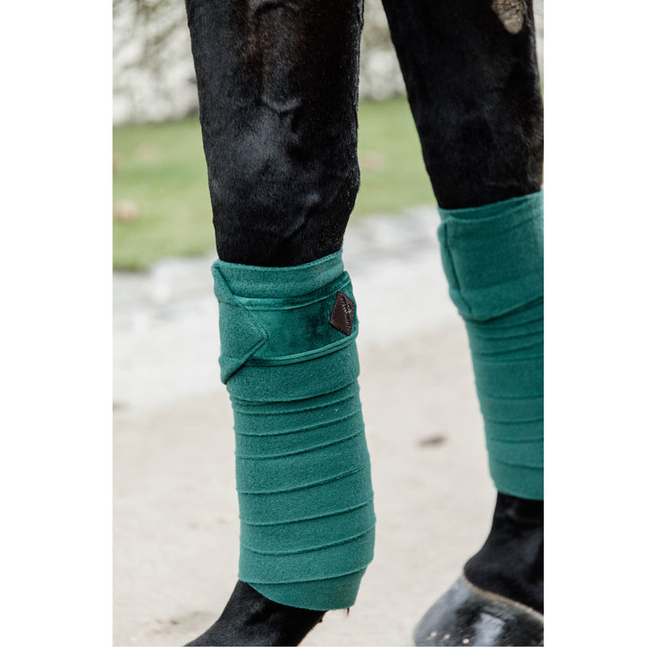 Kentucky Horsewear Polar Fleece Bandages Velvet, Dark Green