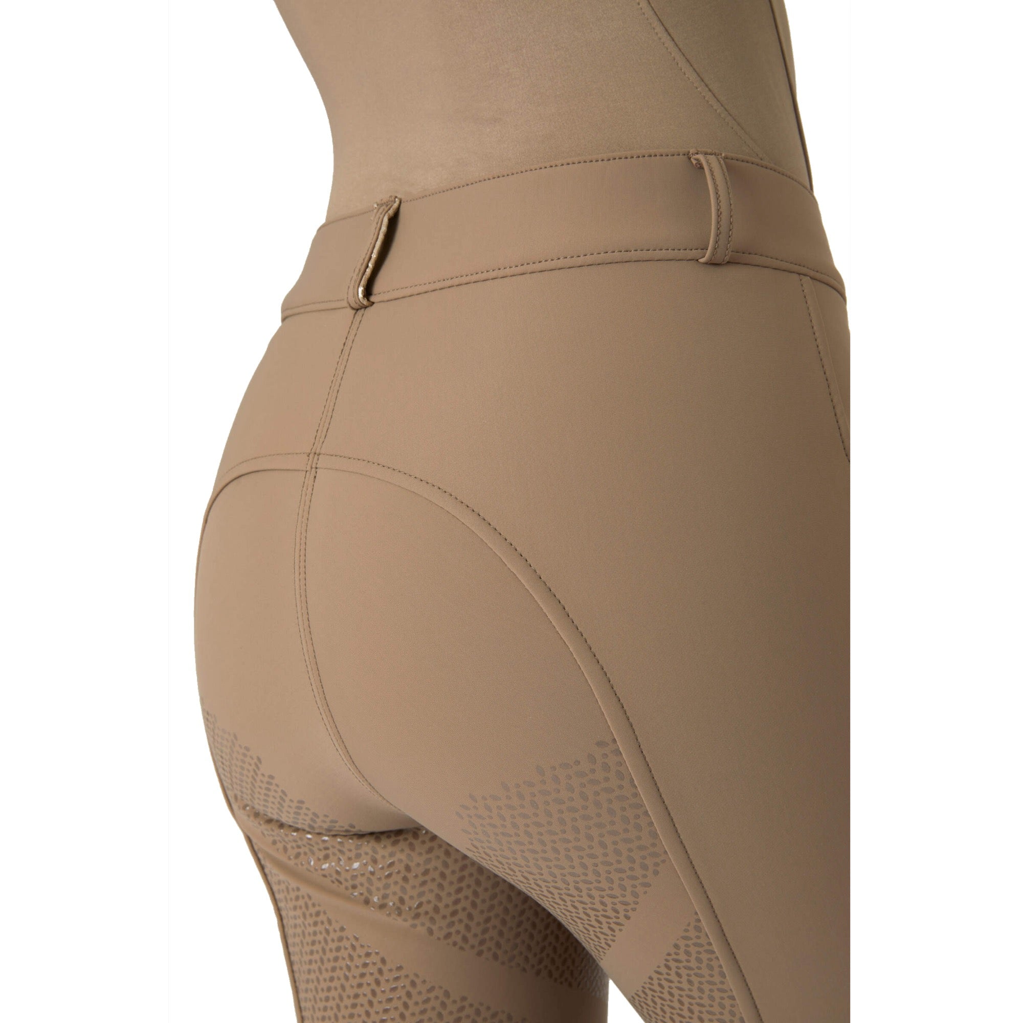 B Vertigo Patricia High Rise, Full Seat Thermo Winter Breeches, Shiitake Beige