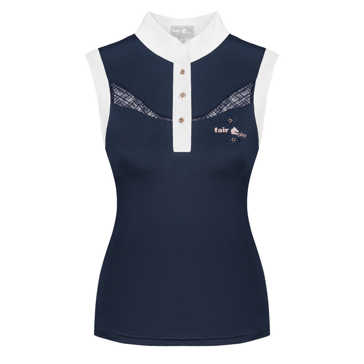 Fair Play Cecile Sleeveless Competition Shirt Rosegold, Navy