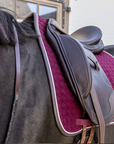 Kentucky Horsewear Dressage Saddle Pad Classic Leather, Bordeaux