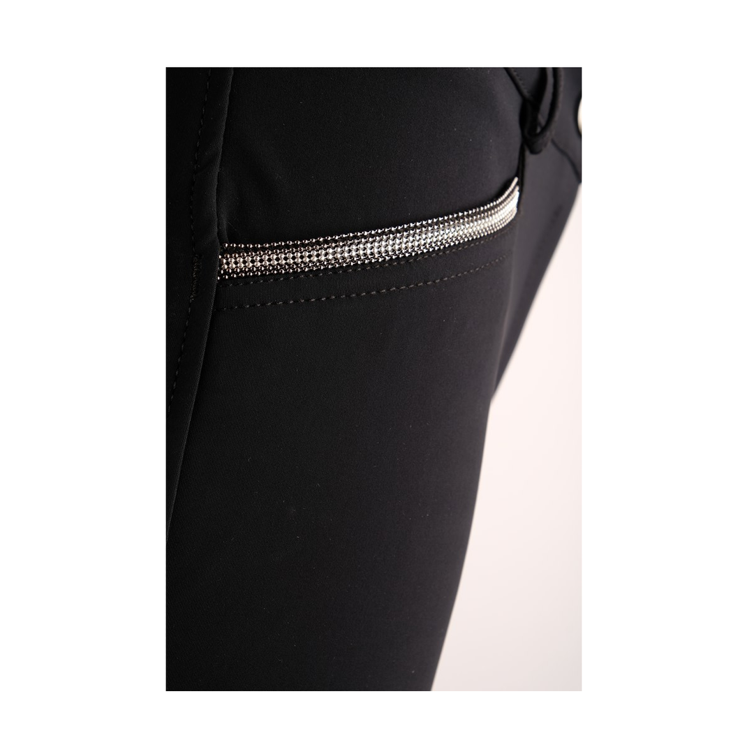 Montar Elisabeth Soft-Tech Premium Breeches Knee Grip, Mid Rise Black