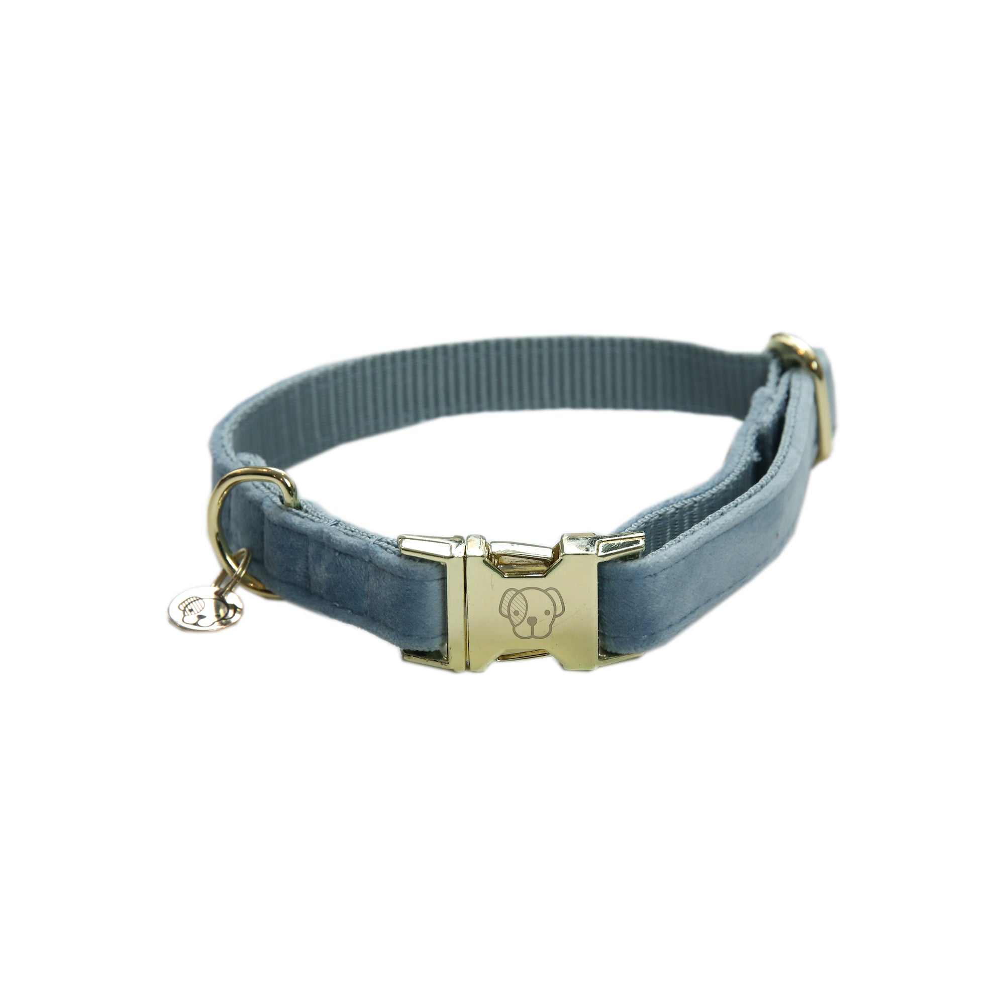 Kentucky Dog Collar Velvet, Light Blue