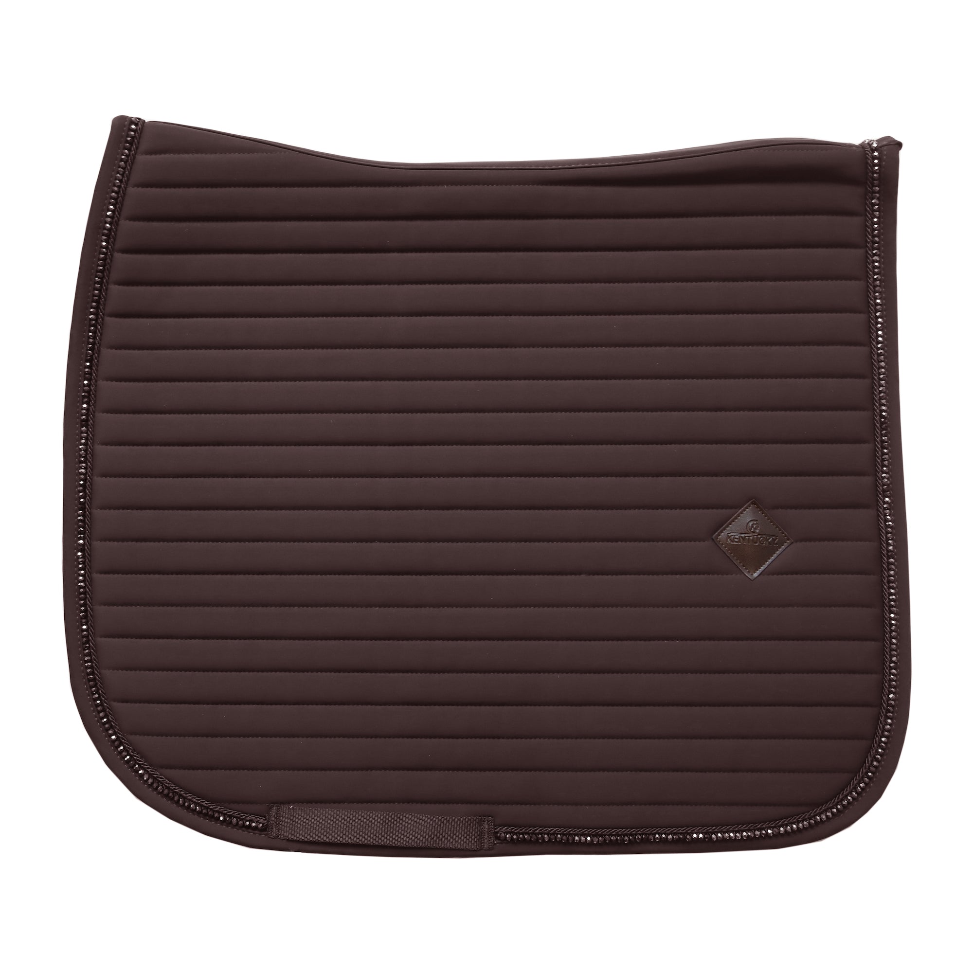 Kentucky Horsewear Saddle Pad Pearls Dressage Brown Edition Full