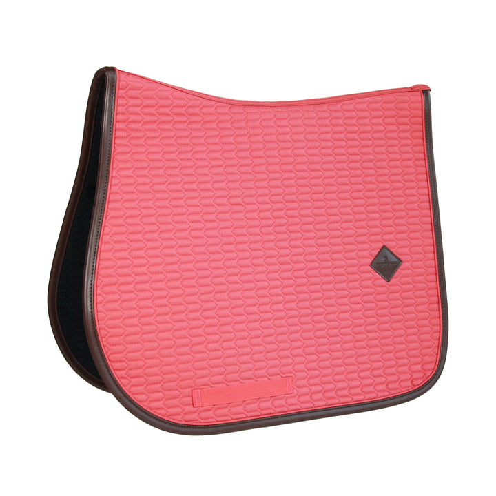 Kentucky Horsewear Saddle Pad Leather Jumping Coral Edition Full