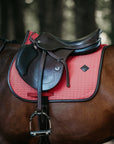 Kentucky Horsewear Saddle Pad Leather Jumping Coral Edition