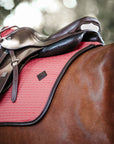 Kentucky Horsewear Saddle Pad Leather Jumping Coral Edition