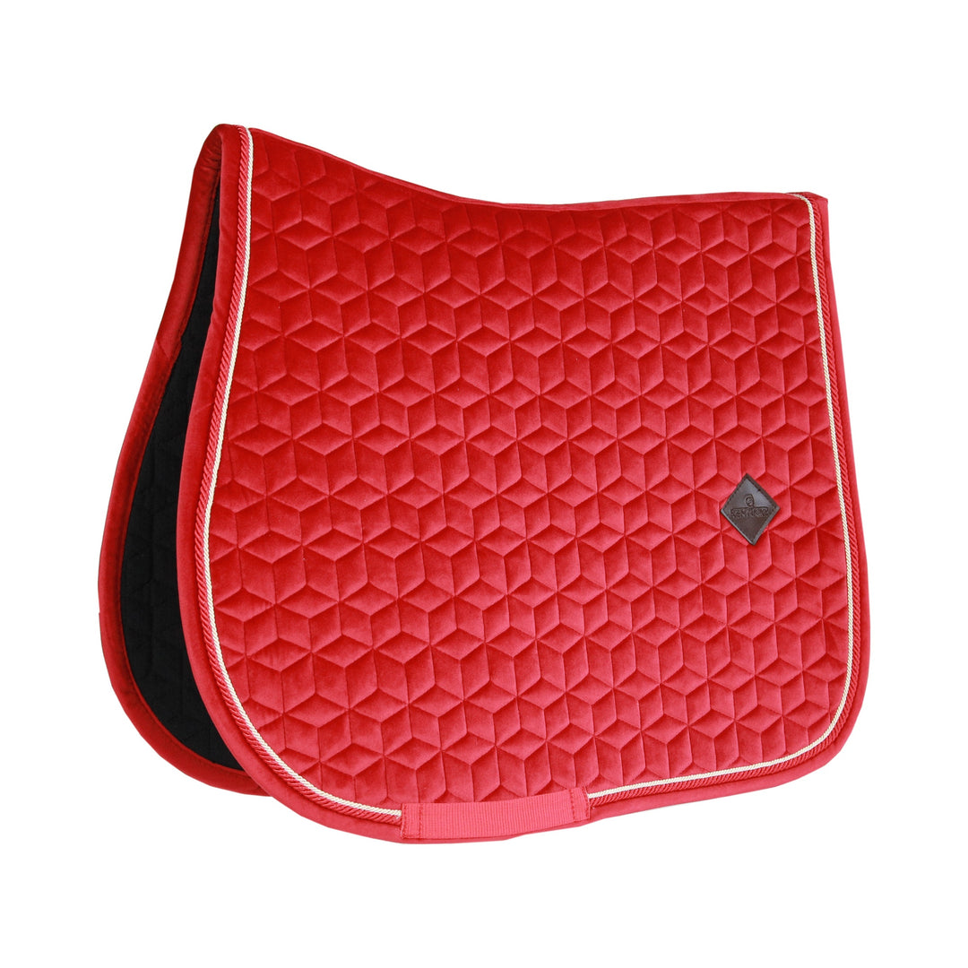 Kentucky Horsewear Saddle Pad Velvet Jumping Red Edition Full