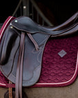 Kentucky Horsewear Saddle Pad Velvet Dressage Bordeaux Edition