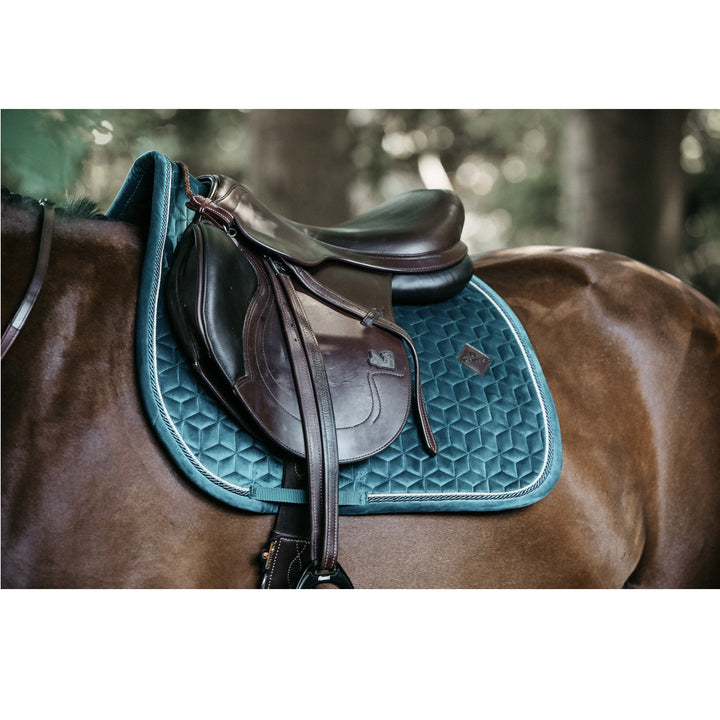 Kentucky Horsewear Saddle Pad Velvet Jumping Emerald Edition Full