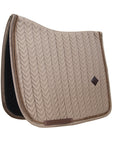 Kentucky Horsewear Saddle Pad Basic Velvet Pearls Dressage, Beige