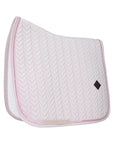 Kentucky Horsewear Saddle Pad Basic Velvet Pearls Dressage, Soft Rose