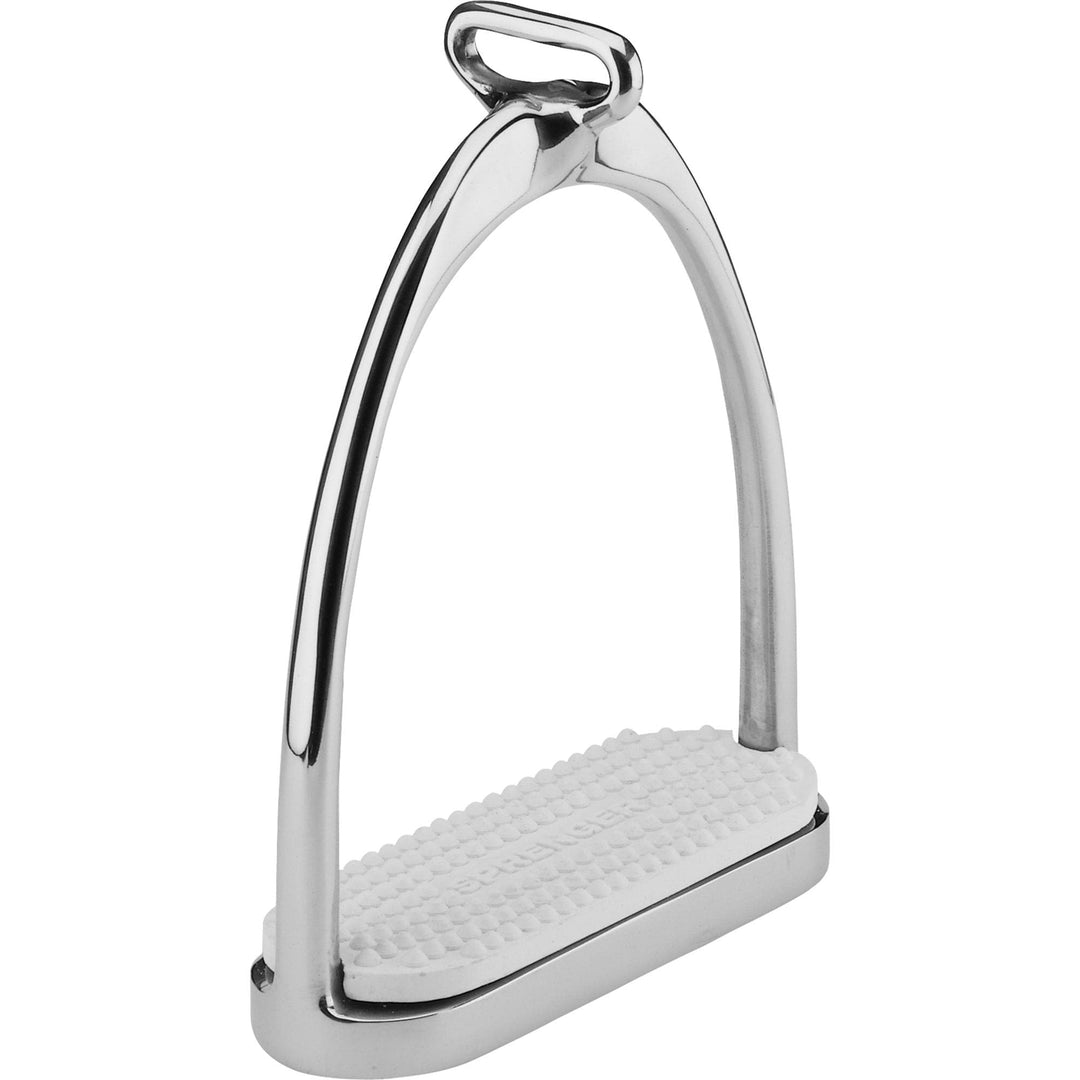 Herm Sprenger ISI-Stirrups - Stainless Steel With White Rubber Pad, 120mm