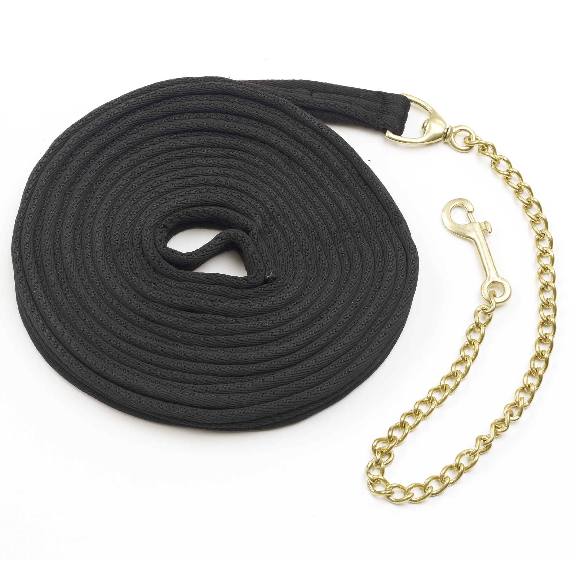 Centaur Padded 25’ Lunge Line with Donut End, Black