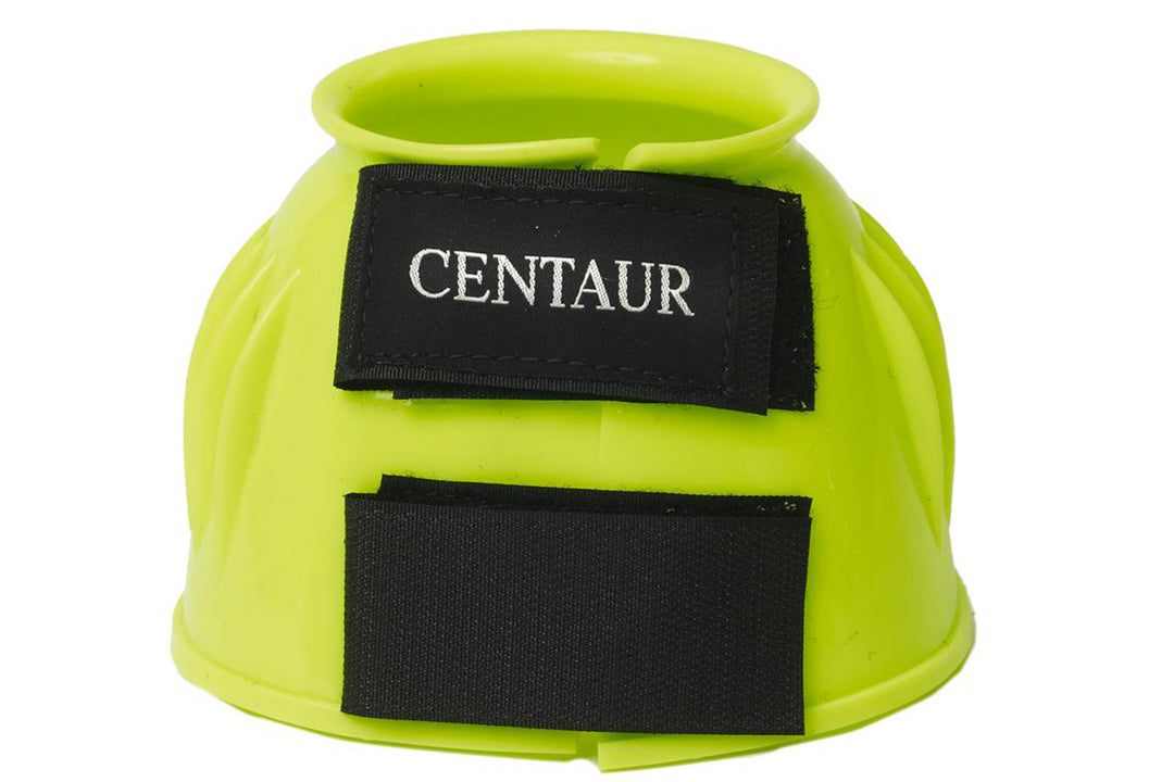 Centaur® PVC Ribbed Double Hook and Loop Bell Boots, Lime Green