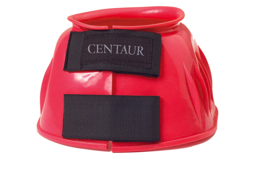 Centaur® PVC Ribbed Double Hook and Loop Bell Boots, Red
