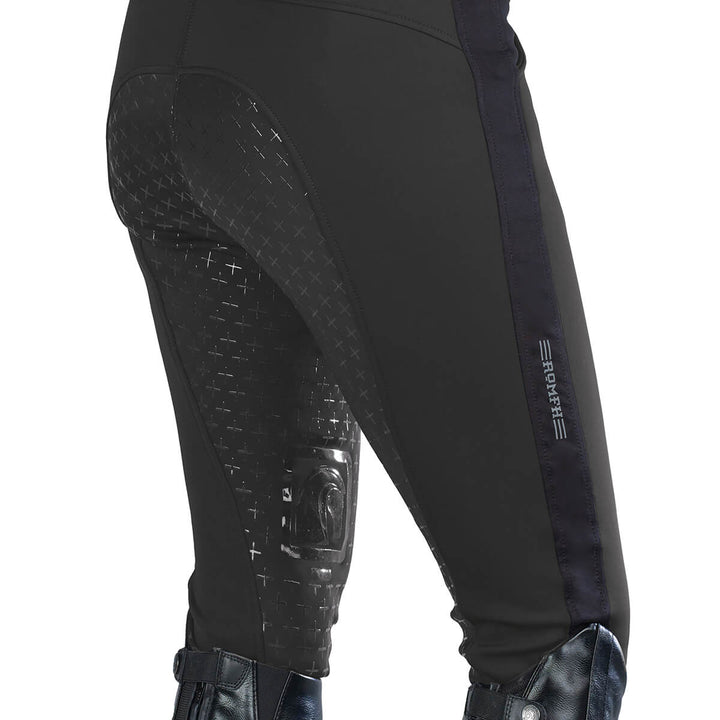 Romfh Arctic Fleece Full Grip, Mid Rise Winter Breeches, Greystoke/Black