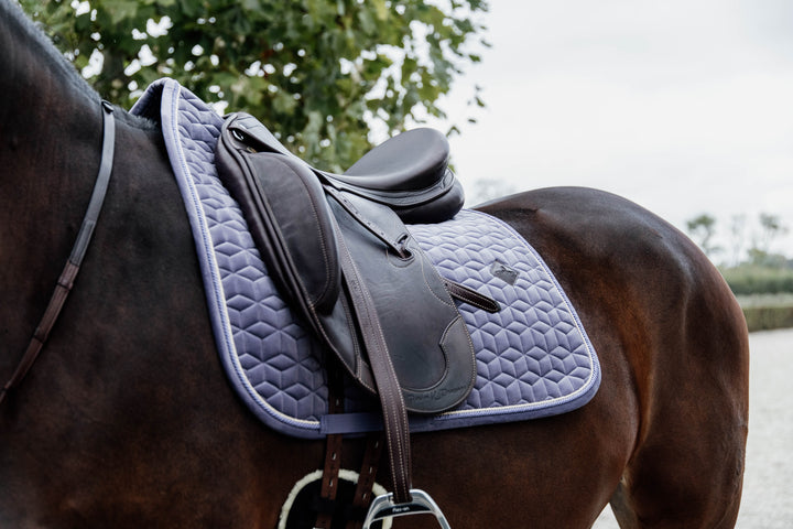 Kentucky Horsewear Saddle Pad Velvet Dressage Light Blue Edition Full