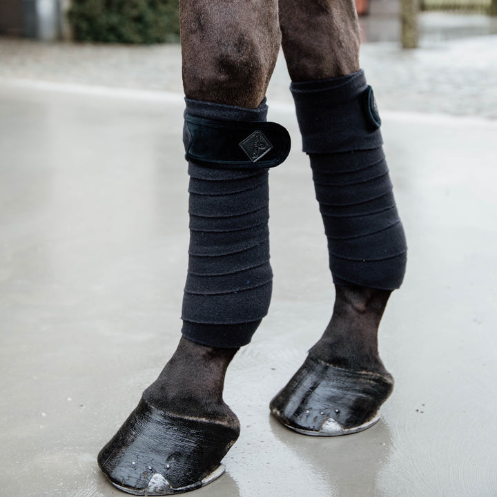 Kentucky Horsewear Polar Fleece Bandage Basic Velvet, Black