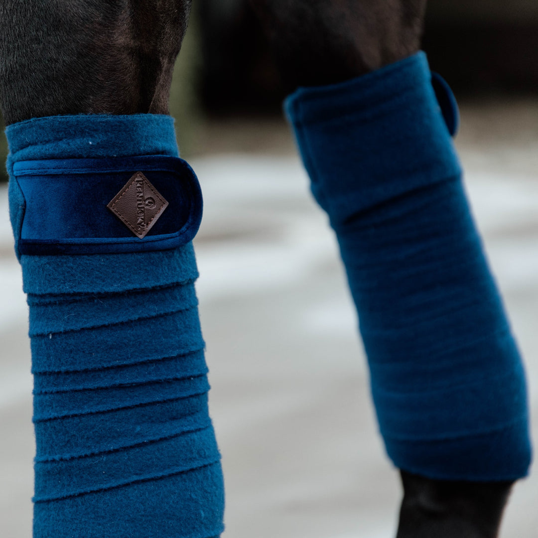 Kentucky Horsewear Polar Fleece Bandage Basic Velvet, Navy