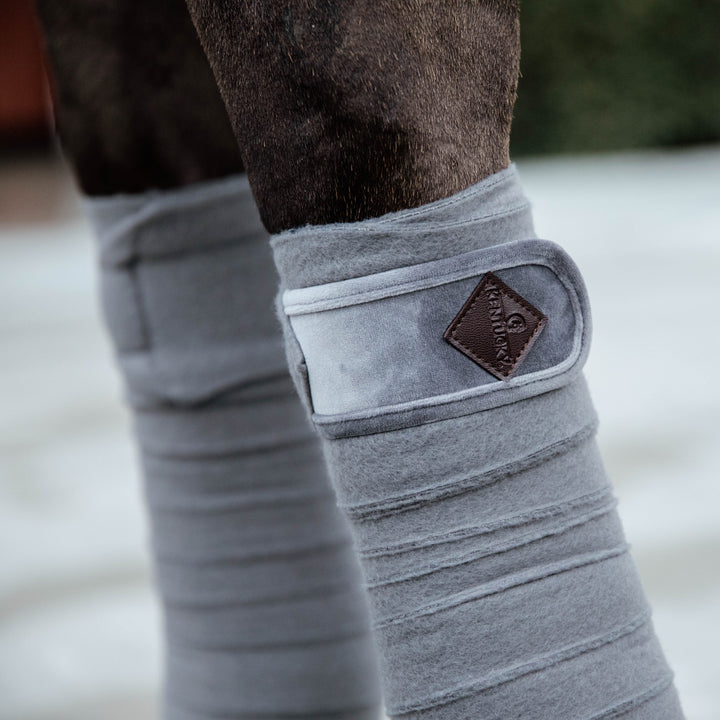 Kentucky Horsewear Polar Fleece Bandage Basic Velvet, Grey