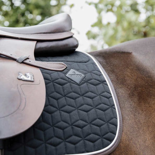 Kentucky Horsewear Skin Friendly Saddle Pad Jumping Star Quilting Black