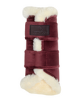 Kentucky Horsewear Brushing Boots Velvet Contrast, Bordeaux