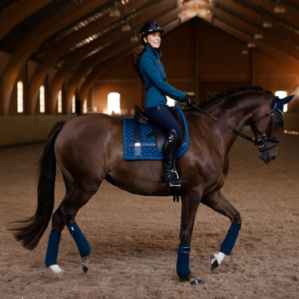 Equestrian Stockholm Dressage Saddle Pad, No Boundaries Monaco Blue