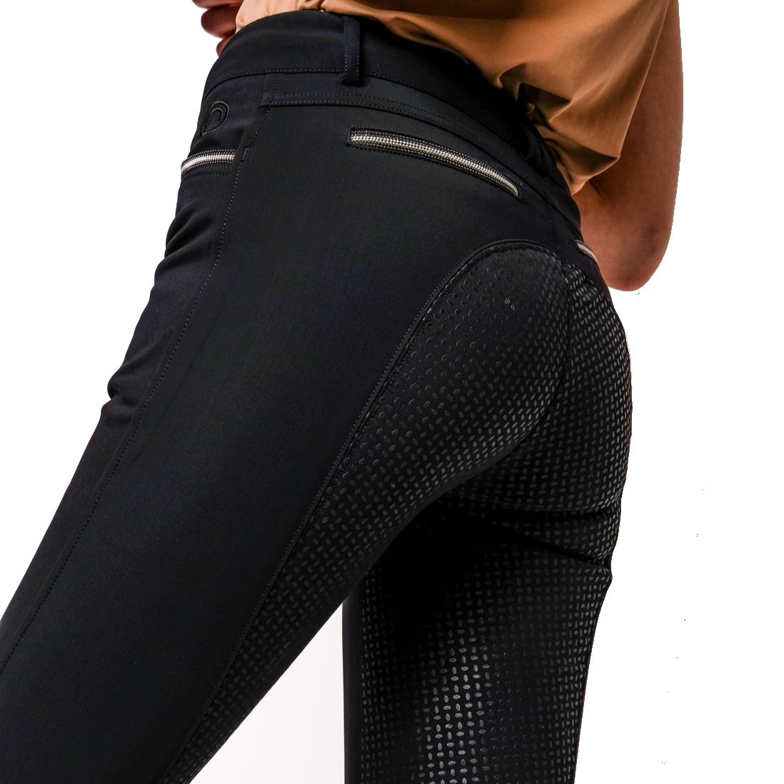 Montar Elisabeth Soft-Tech Full Grip, Mid Rise Premium Breeches Black