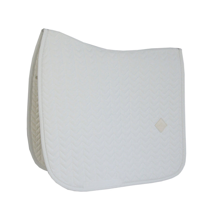 Kentucky Horsewear Saddle Pad Fishbone Dressage White Edition Full