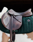 Kentucky Horsewear Skin Friendly Saddle Pad Velvet Jumping, Pine Green