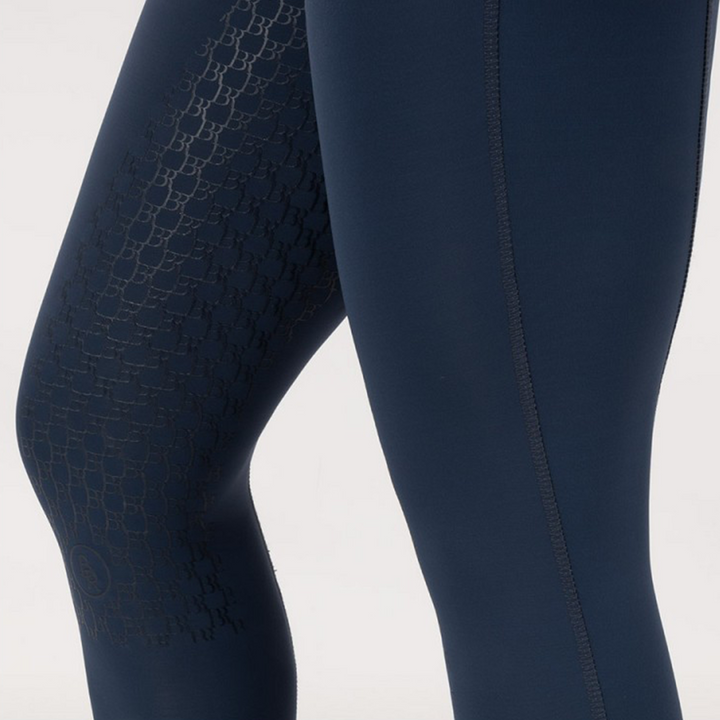 BR CHRISTENE Ladies Silicone Full Grip Riding Tights, Navy Sky