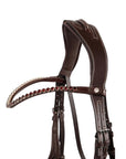 Montar Plum Crystal Snap-On Browband, Brown Leather