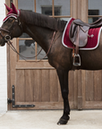 Kentucky Horsewear Dressage Saddle Pad Velvet Contrast, Bordeaux