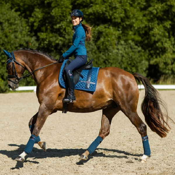 Equestrian Stockholm Dressage Saddle Pad, No Boundaries Monaco Blue