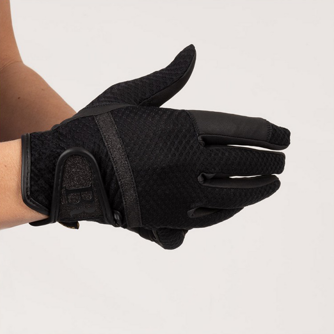 BR CATO Riding Gloves, Black