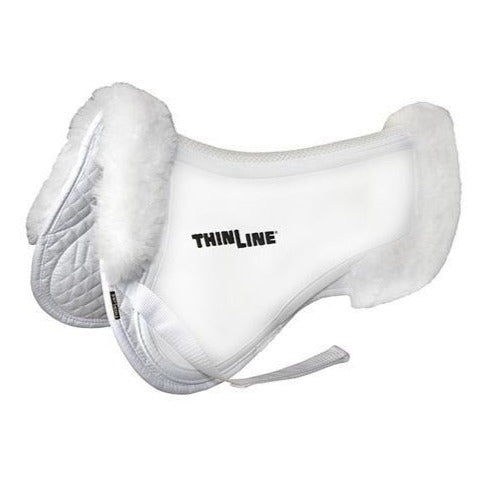 ThinLine Trifecta Half Pad with Sheepskin Rolls White