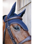 Kentucky Horsewear Fly Veil Wellington Leather, Navy