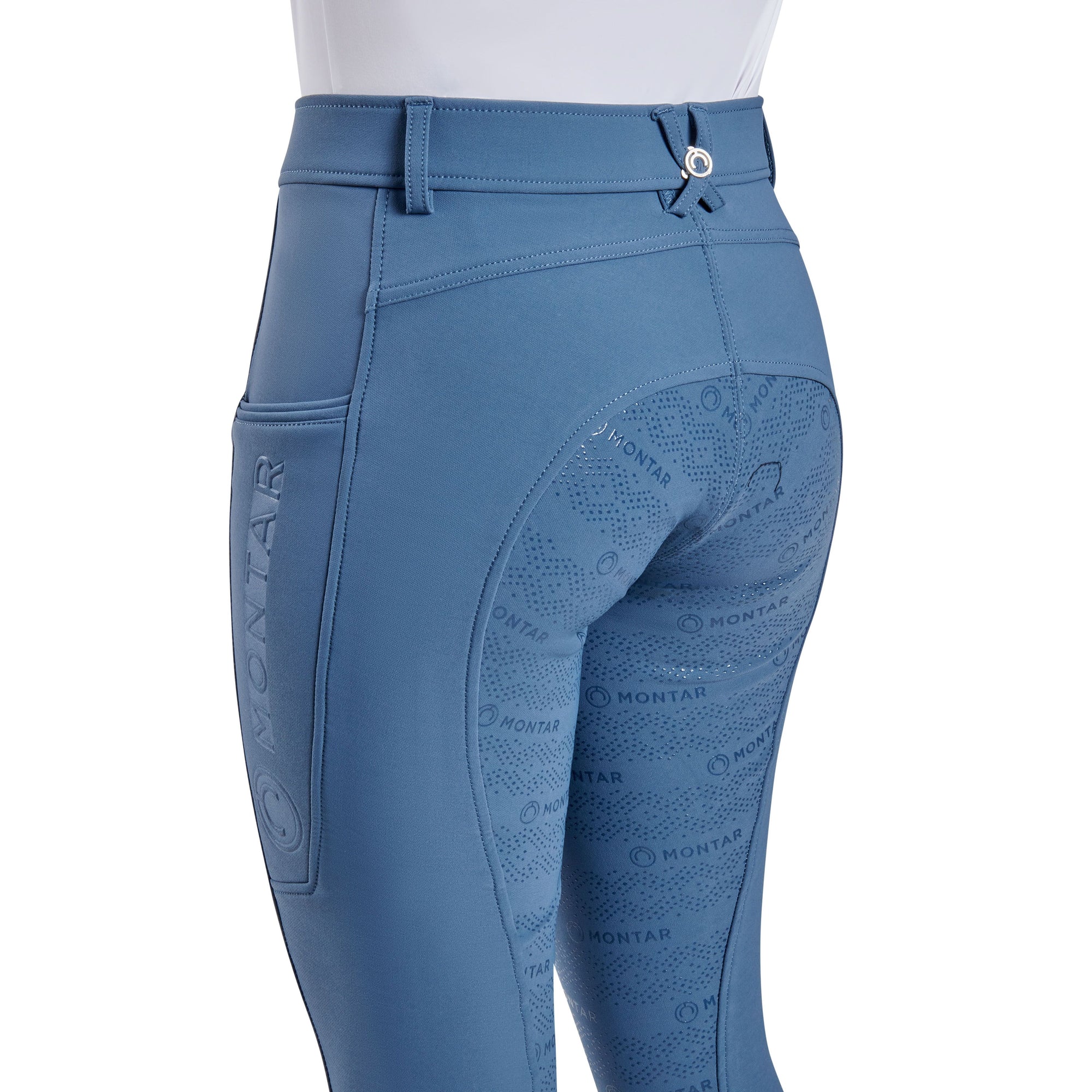 Montar Angela Yati Normal Waist Breeches - Full Grip, Ocean Blue