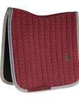 Kentucky Horsewear Dressage Saddle Pad Velvet Contrast, Bordeaux