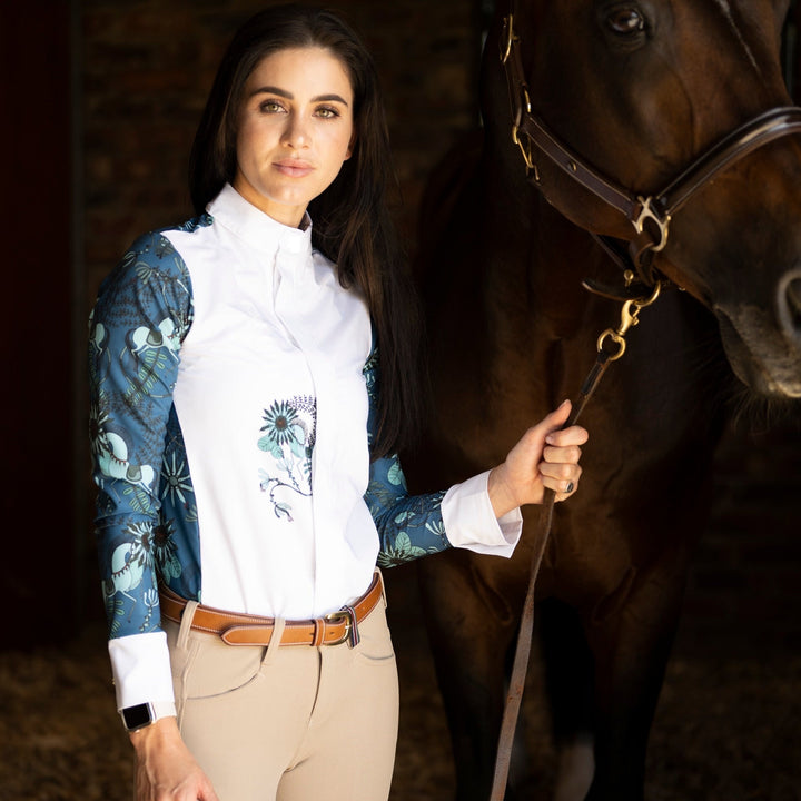 Espoir Equestrian Mint Magic Ladies Quarter Zip Show Shirt