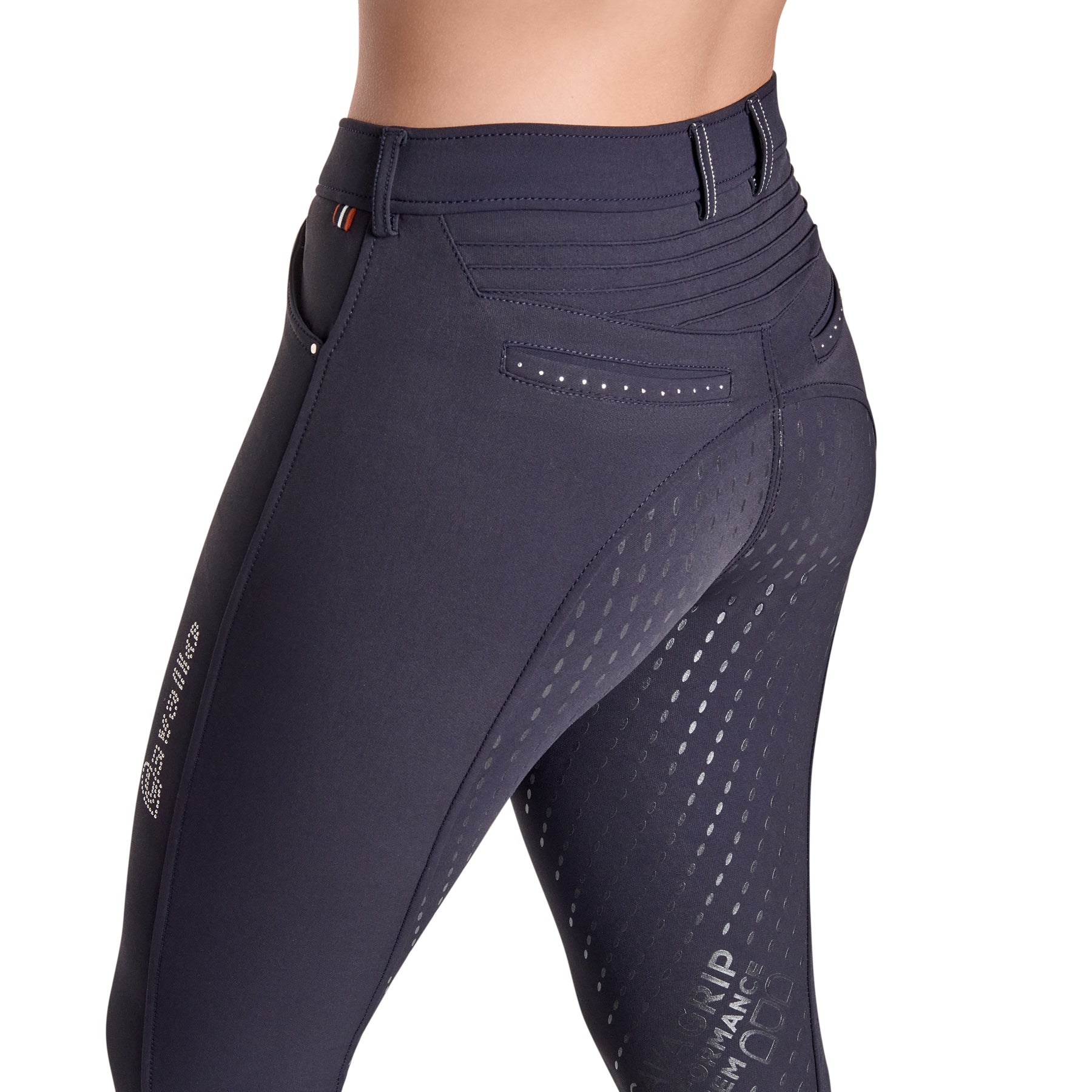 Cavallo Calima Full Grip, Mid Rise Breeches, Navy