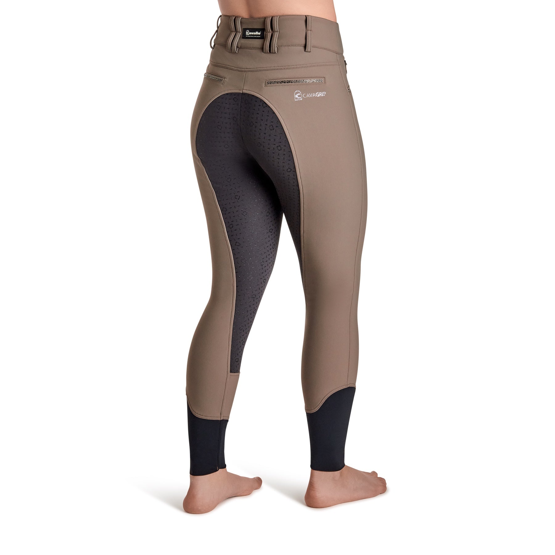 Cavallo Celine X Full Grip, High Rise Breeches, Taupe-Graphite