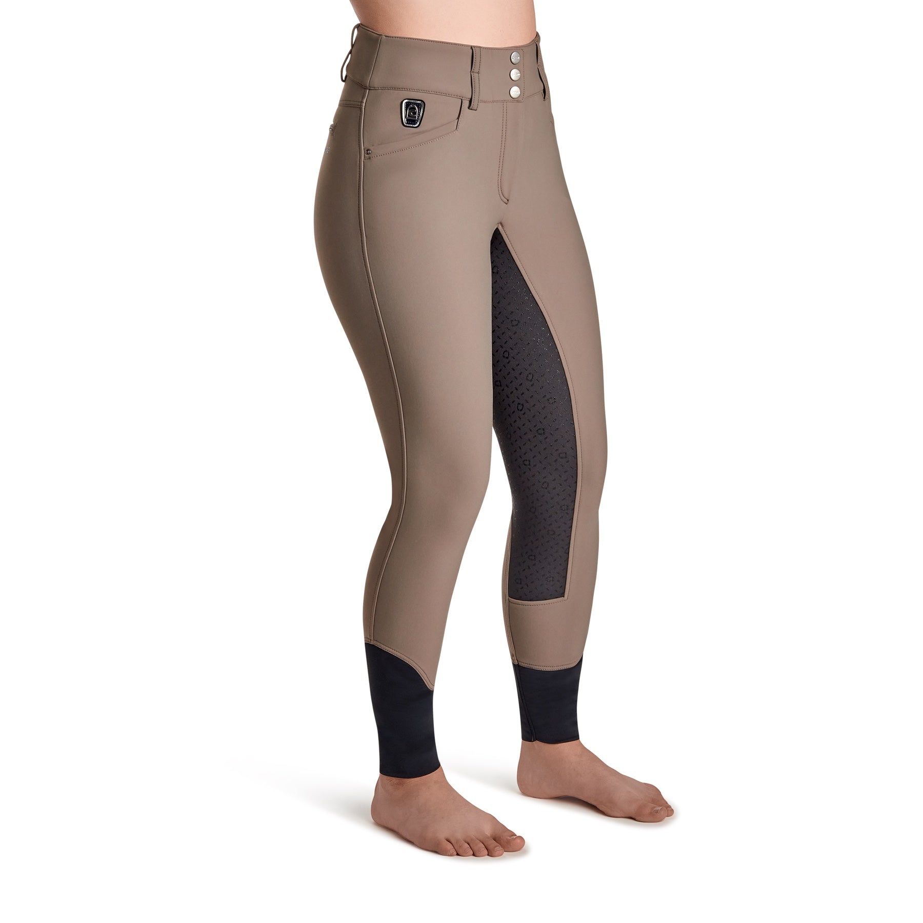 Cavallo Celine X Full Grip, High Rise Breeches, Taupe-Graphite