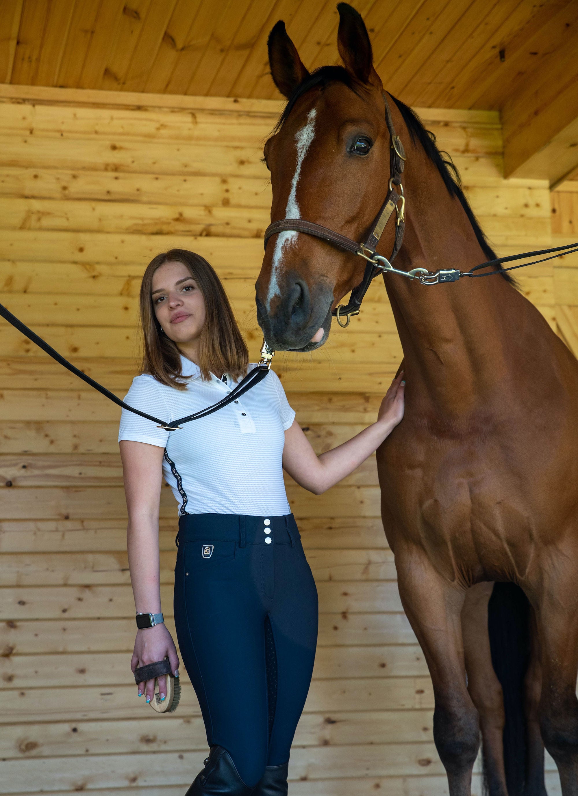 Cavallo Celine X Full Grip, High Rise Breeches, Dark Blue