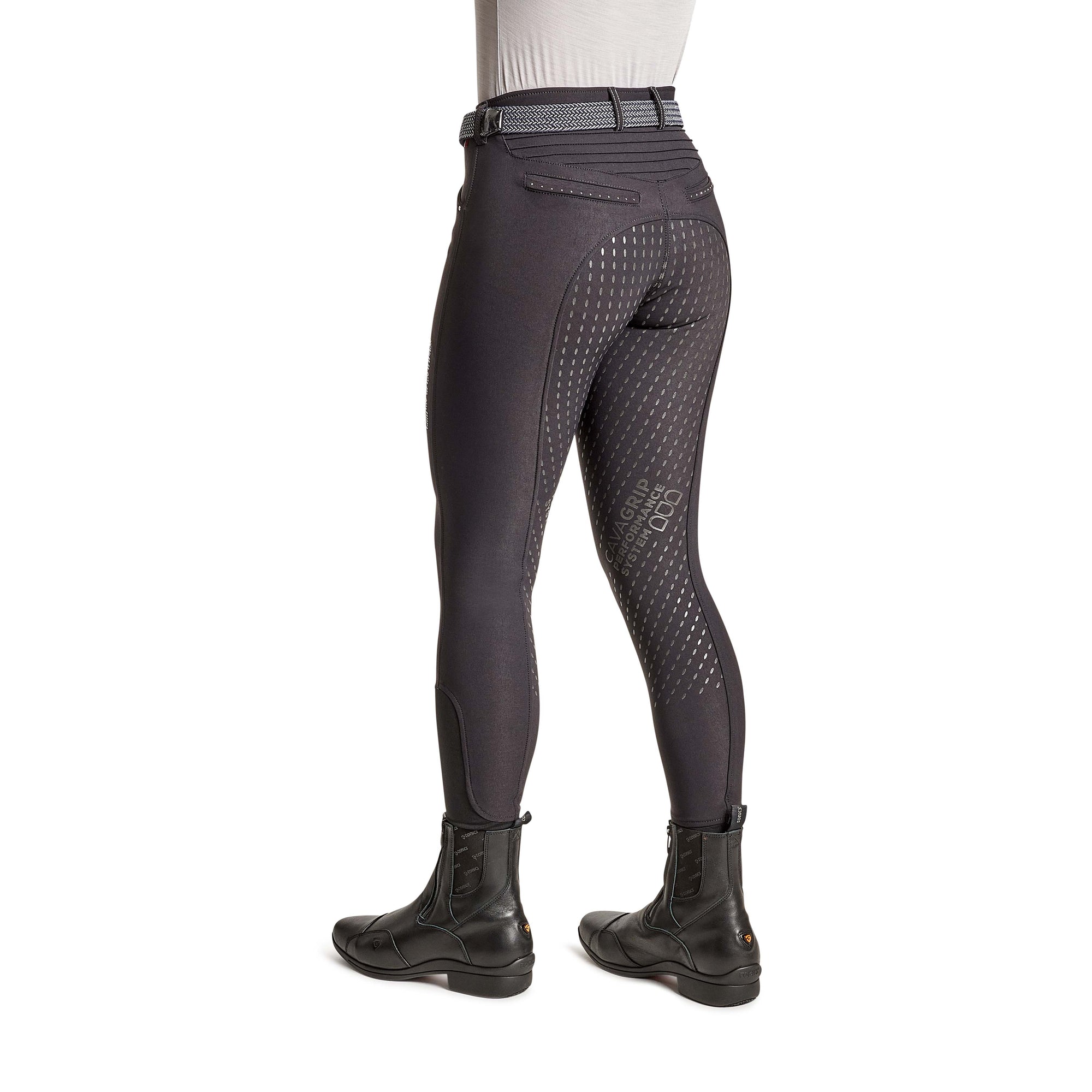 Cavallo CALIMA Full Grip, Mid Rise Breeches, Black