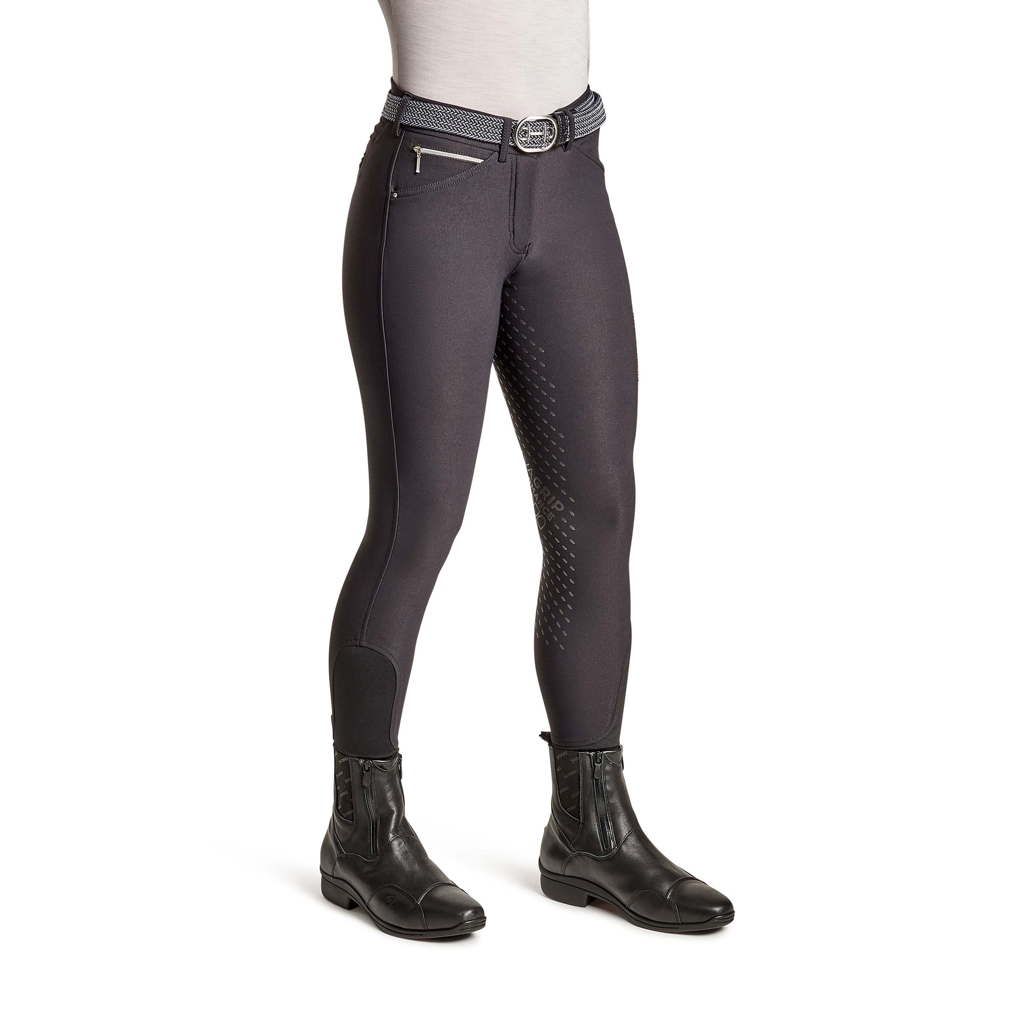 Cavallo CALIMA Full Grip, Mid Rise Breeches, Black