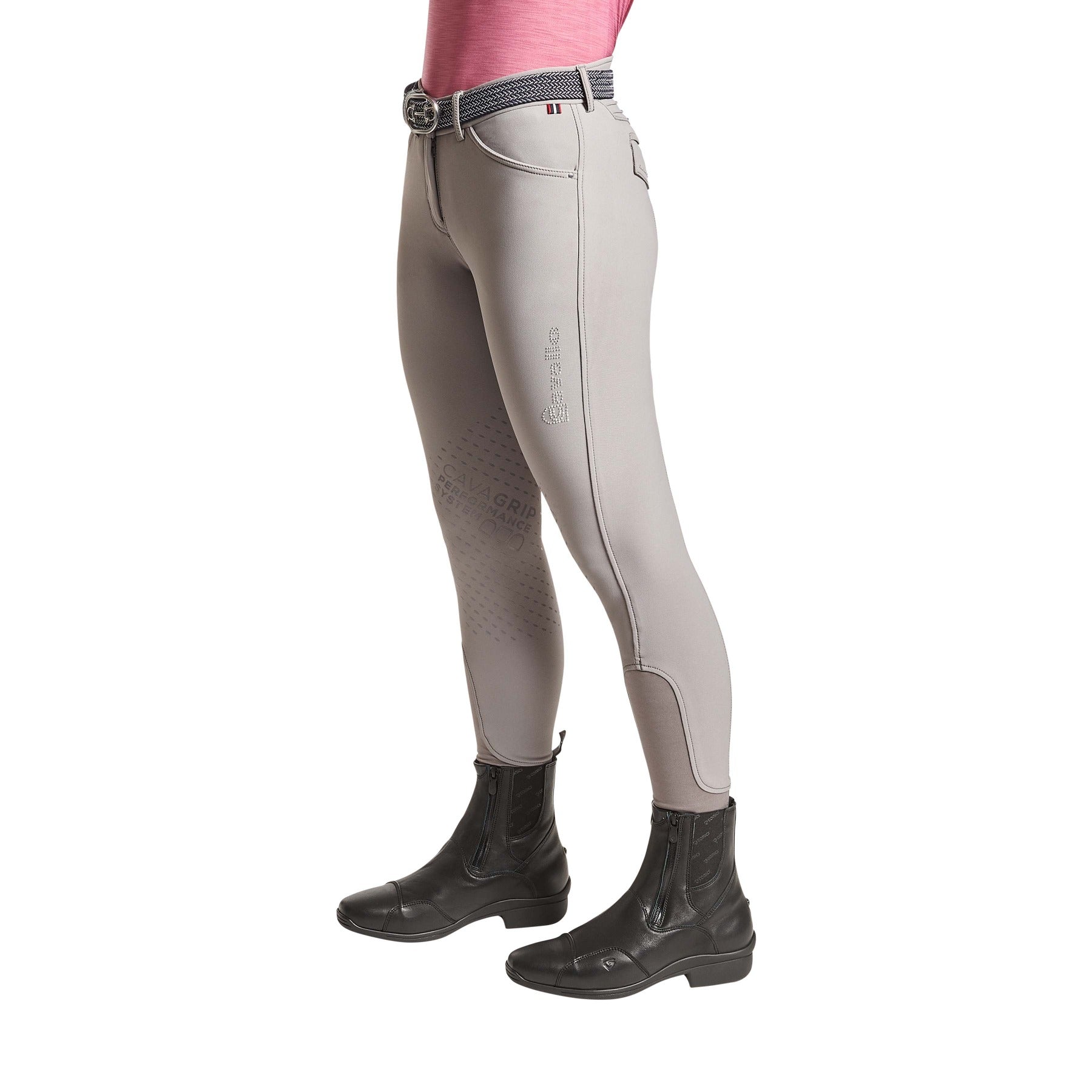 Cavallo DALIMA GRIP Knee Grip, Mid Rise Breeches, Cloud grey