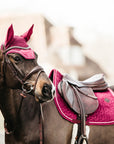 Kentucky Horsewear Saddle Pad Velvet Dressage Fuchsia Edition