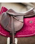 Kentucky Horsewear Saddle Pad Velvet Dressage Fuchsia Edition