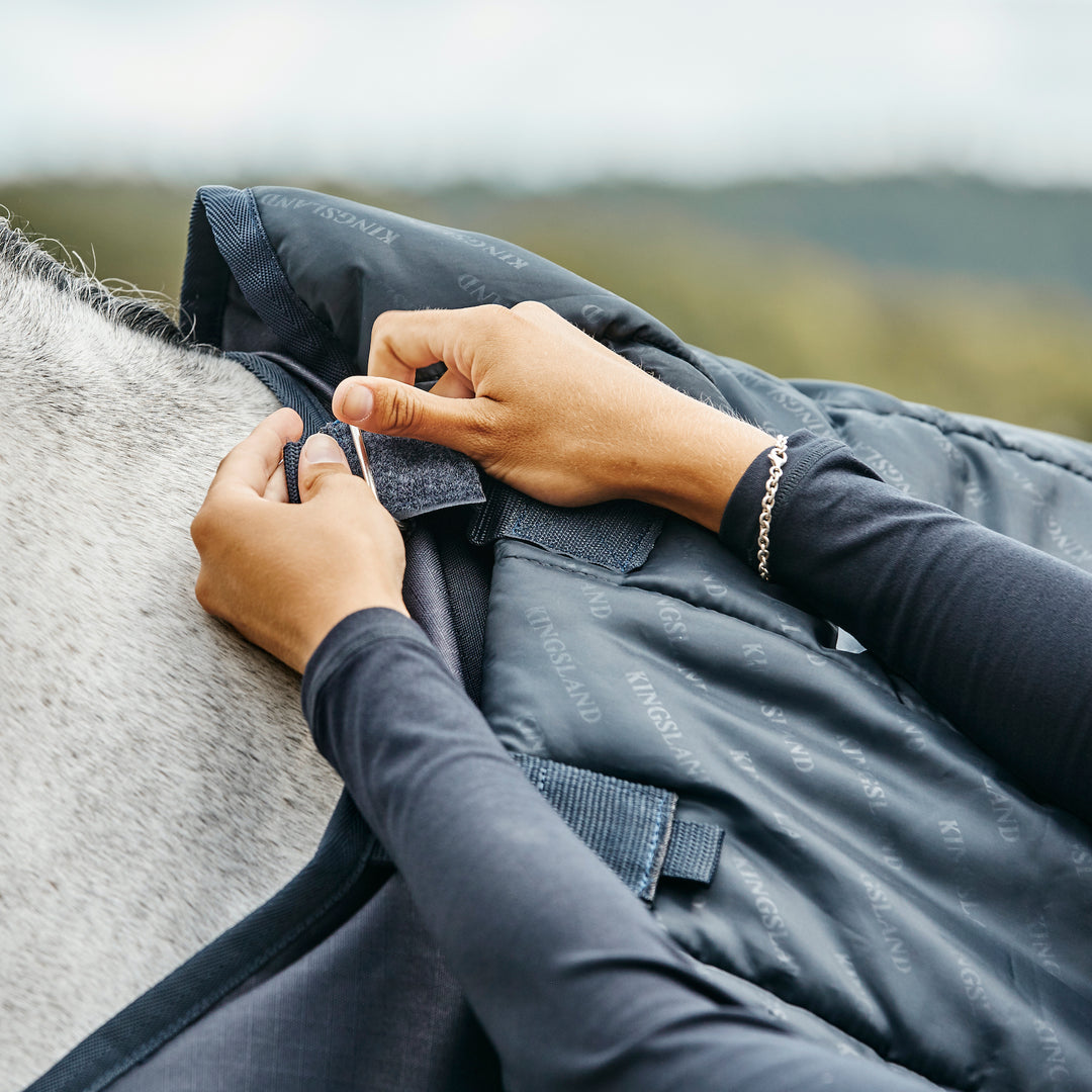 Kingsland Primary Stable Rug with Neck, 300g, Navy